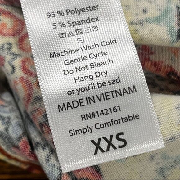 LuLaRoe Carly Floral paisley Patterned short sleeve a-line Dress size XXS - Picture 10 of 12